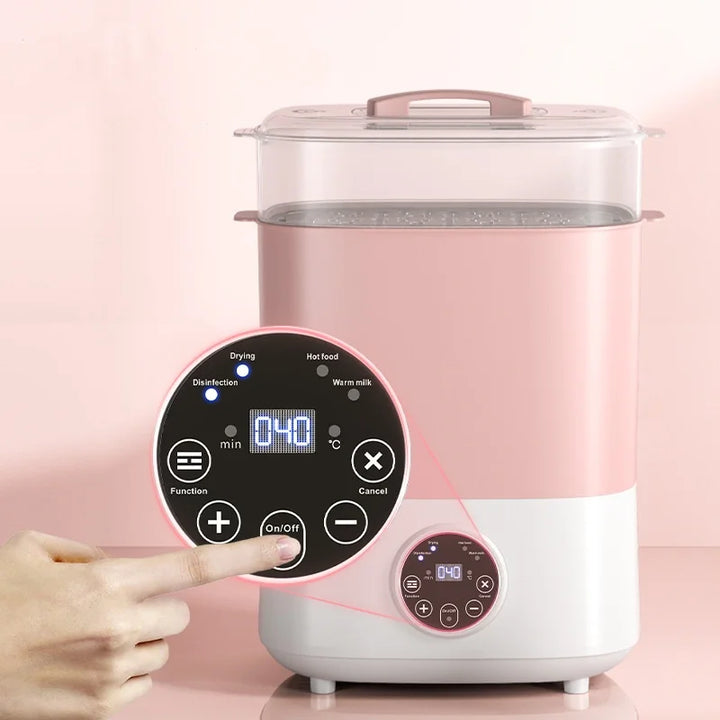 Baby Bottle Sterilizer and Dryer with Milk Warmer (3-in-1 Electric Steam & Drying System)