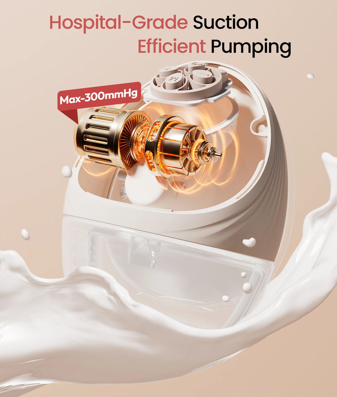 NCVI Heated Electric Wearable Breast Pump